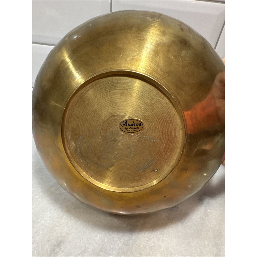 Andrea By Sadek Solid Brass Bowl OLA0052 - Picture 6 of 13